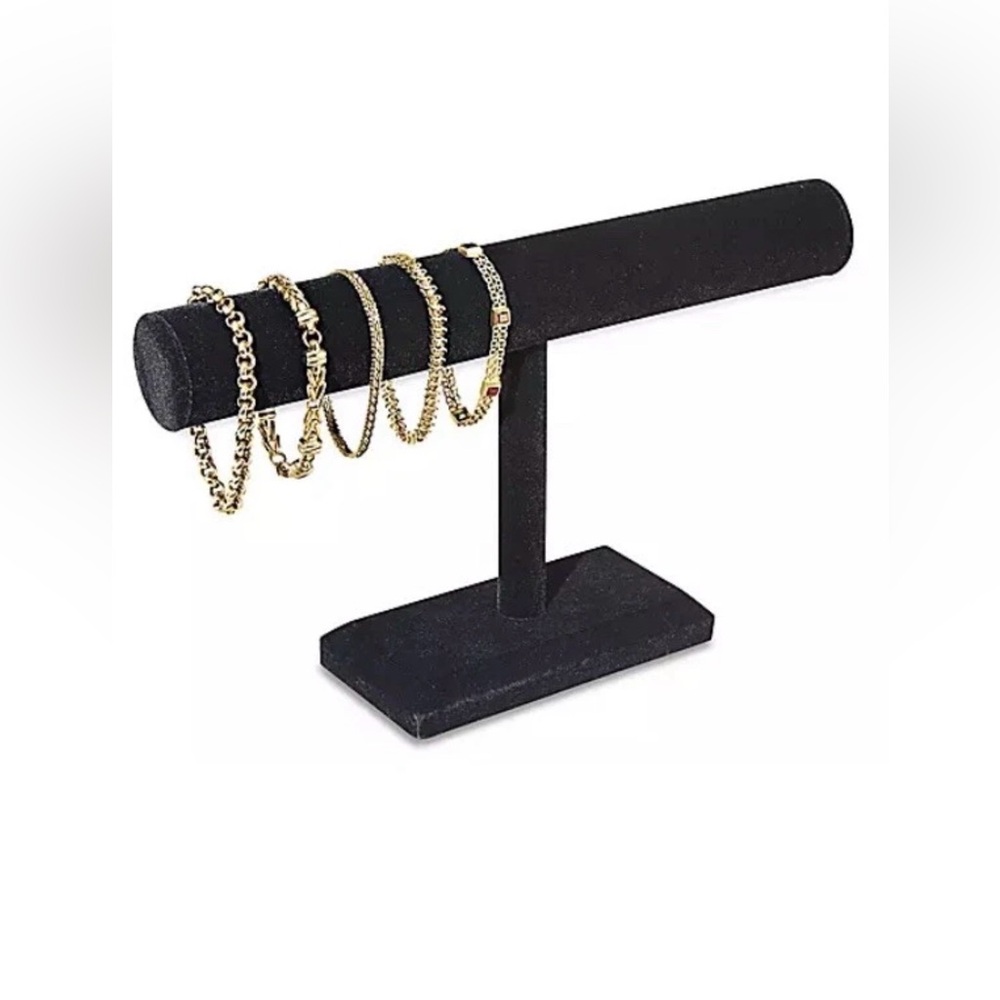Black Velvet 12” Bracelet Display Bar (Bracelets Not Included)